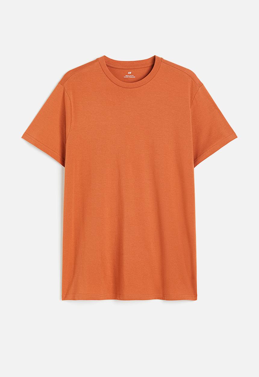 H&M - Regular fit round-neck t-shirt - orange