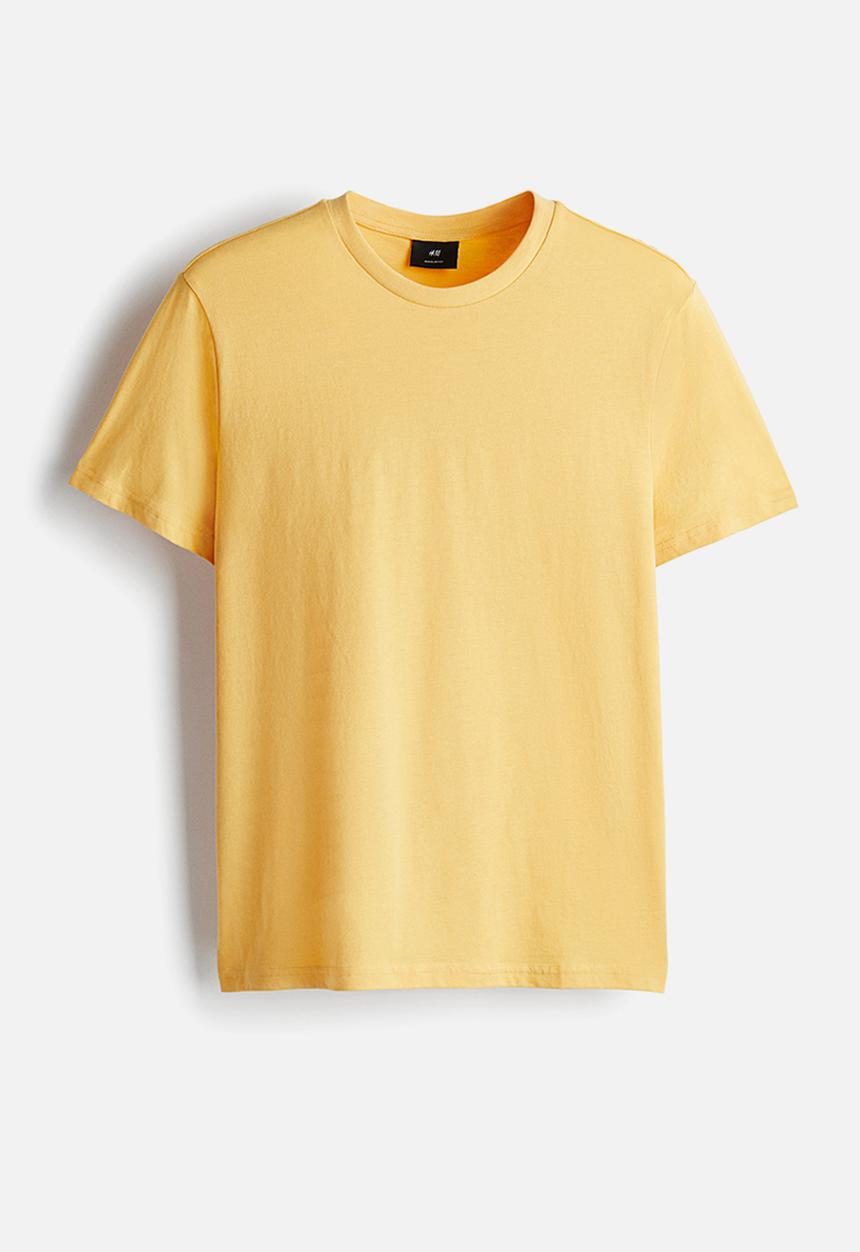H&M - Regular fit round-neck t-shirt - yellow