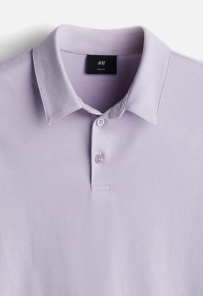 H&M - Slim fit polo shirt - purple