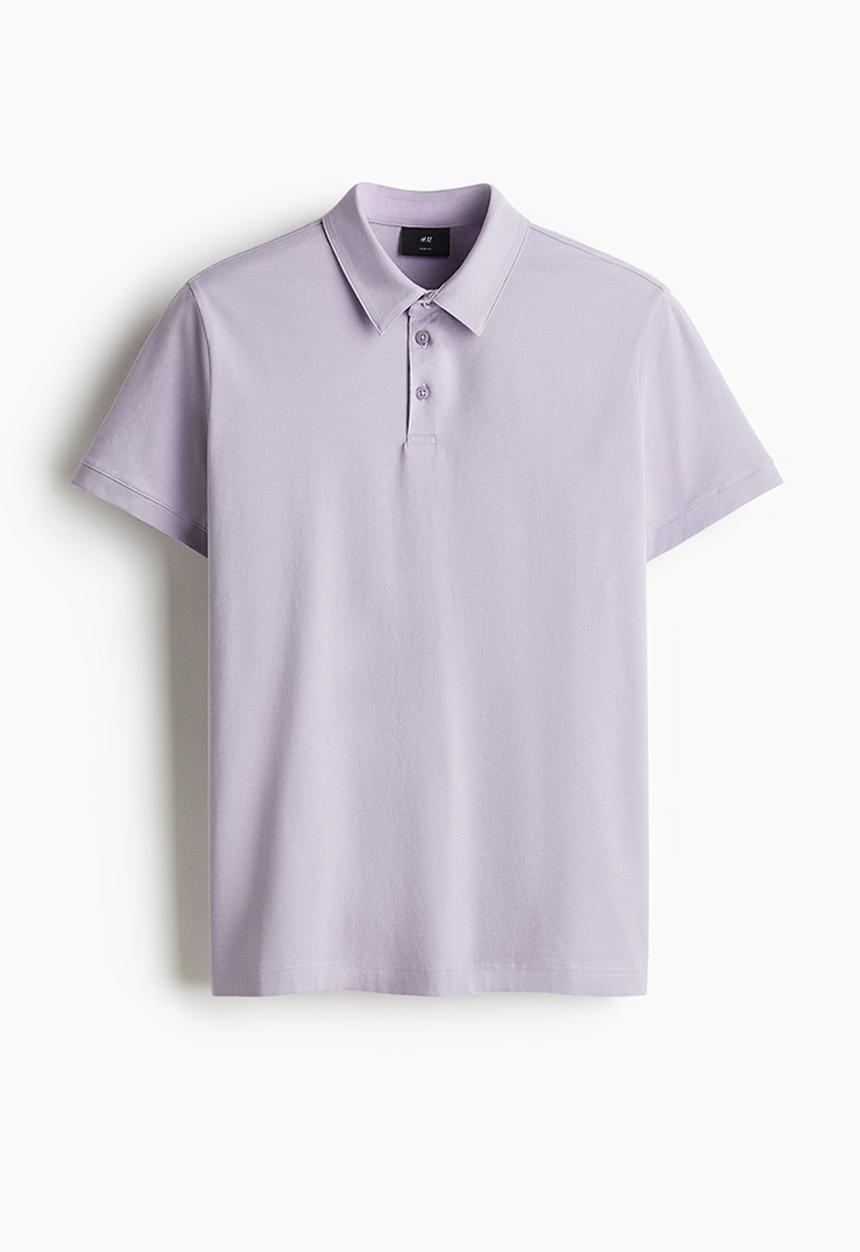 Slim fit polo shirt - purple - 0956343093