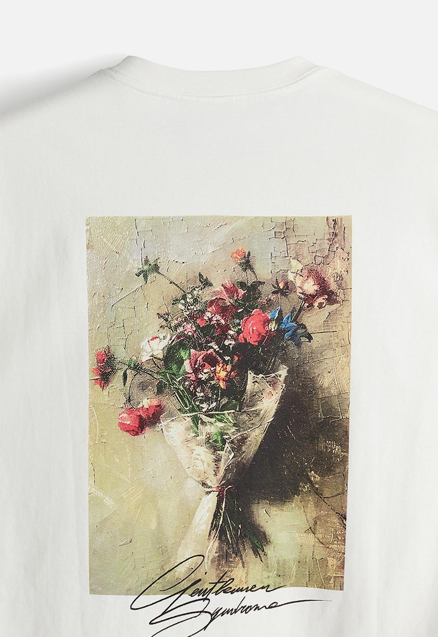 H&M - Loose fit printed t-shirt - white gentlemen syndrome