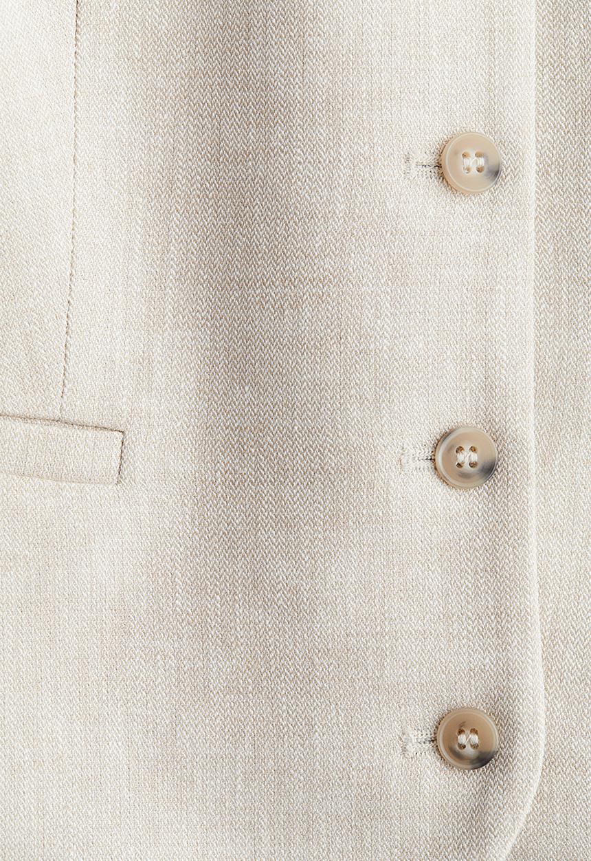 H&M - Linen-blend suit waistcoat - light beige 