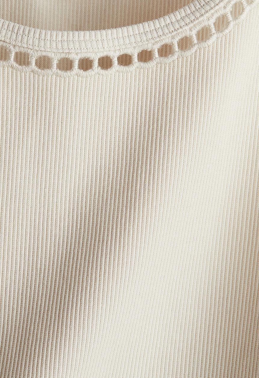 H&M - Cropped vest top -  light beige