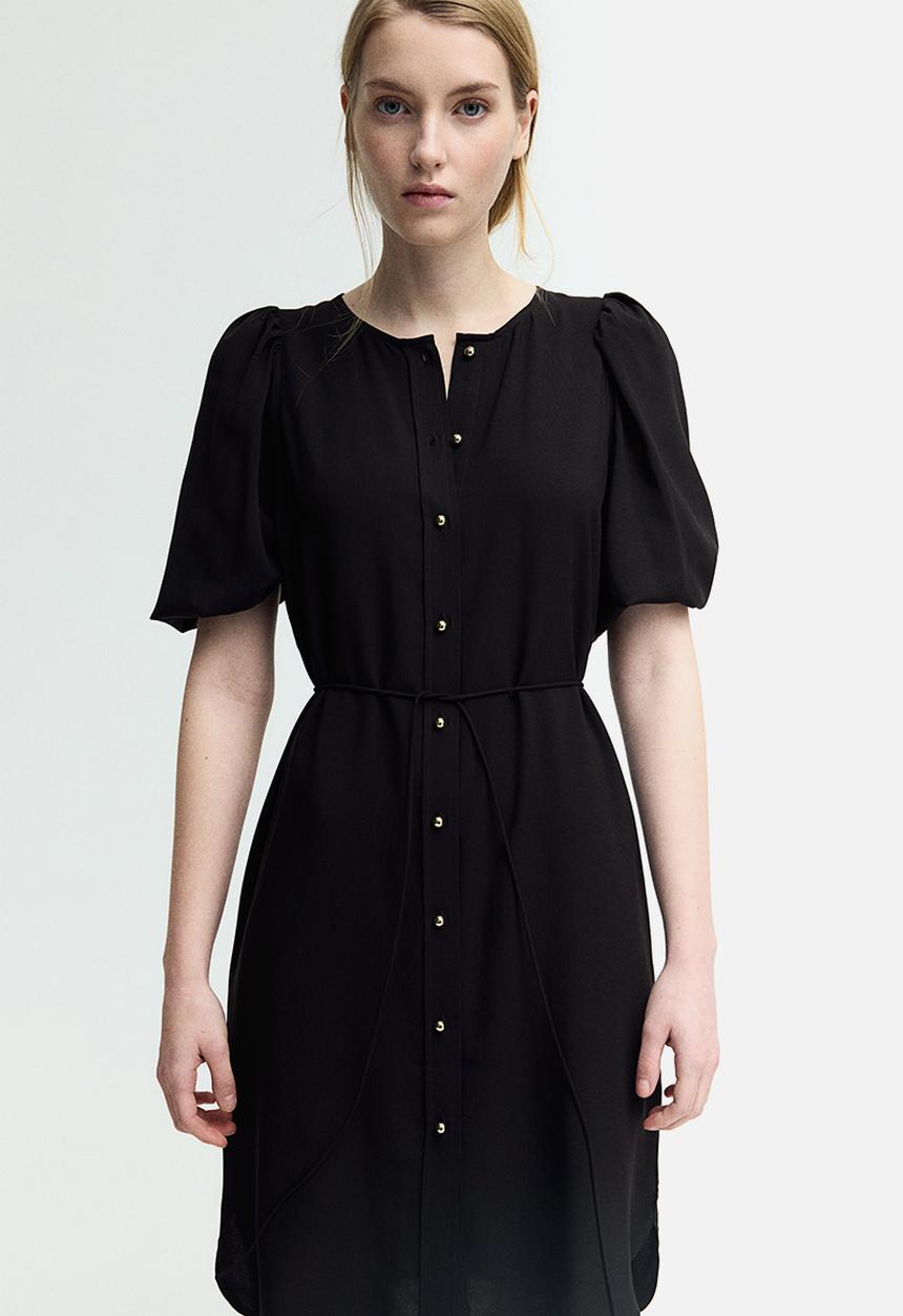 H&M - Tie-belt dress - black