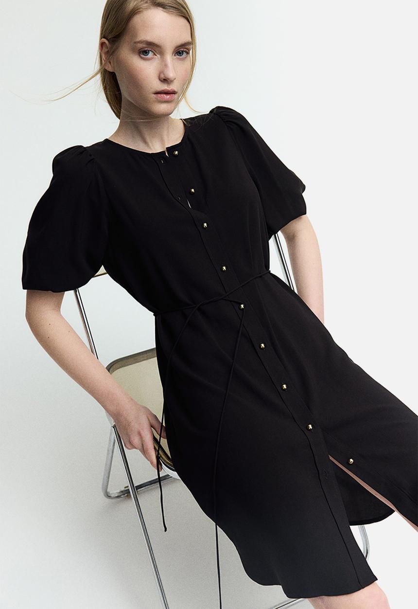 H&M - Tie-belt dress - black