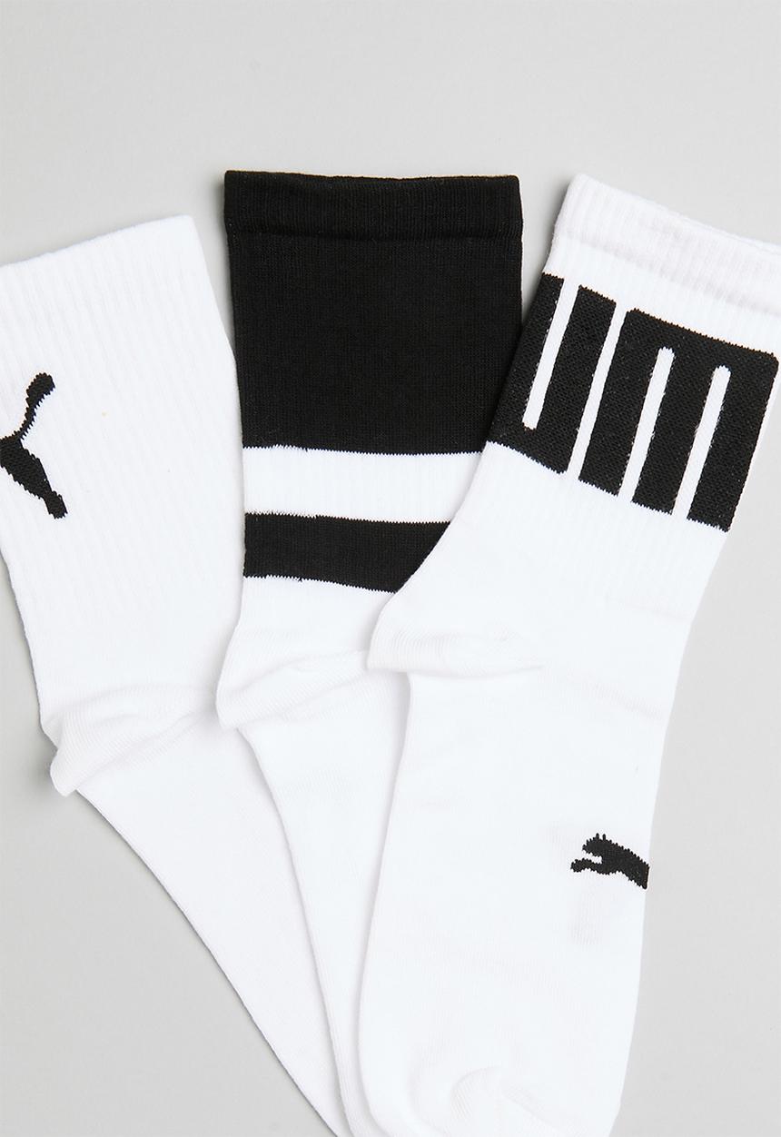 PUMA - Puma Big Logo 3pk Low Crew - puma white