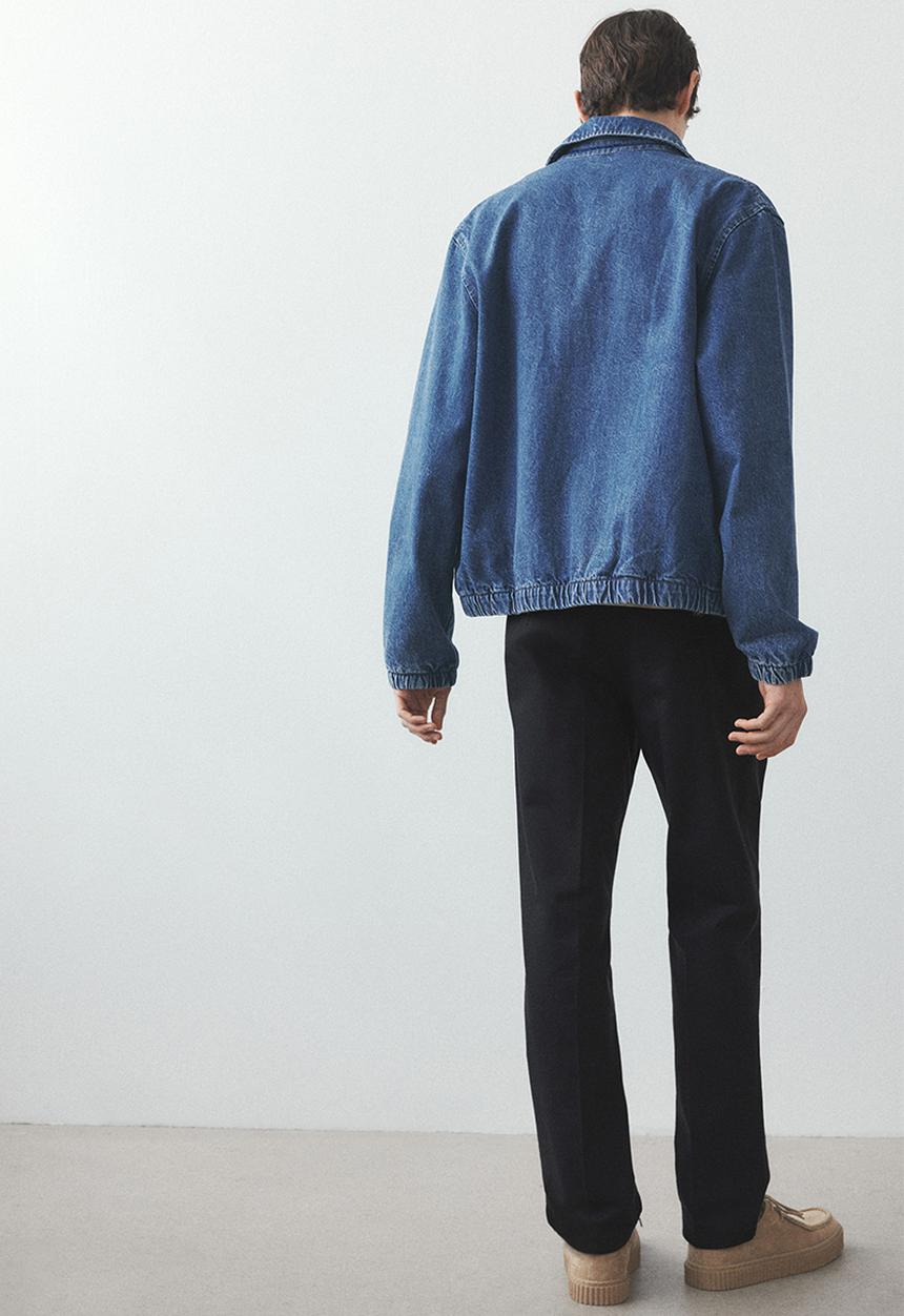H&M - Regular fit crease-leg chinos - black
