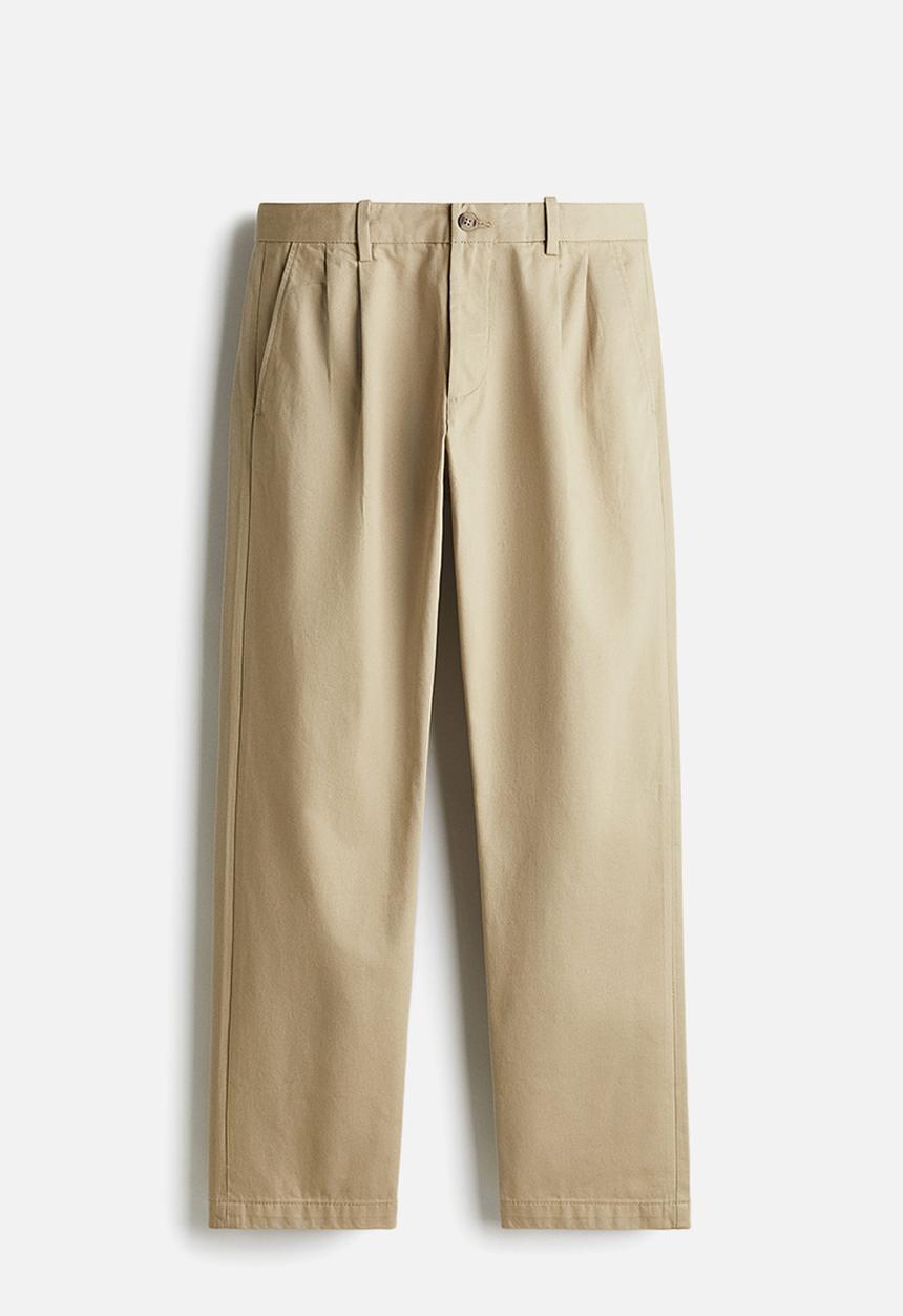 H&M - Regular fit crease-leg chinos - beige