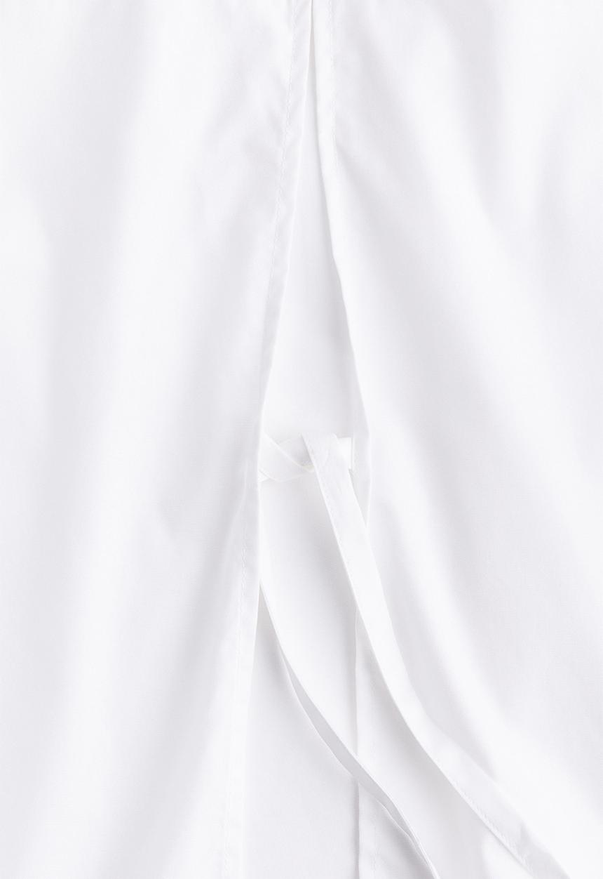 H&M - Cropped tie-detail shirt - white