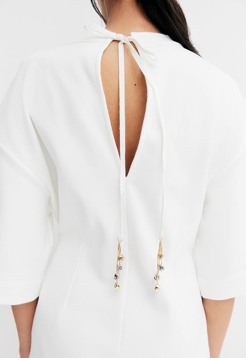 H&M - Waisted t-shirt - white