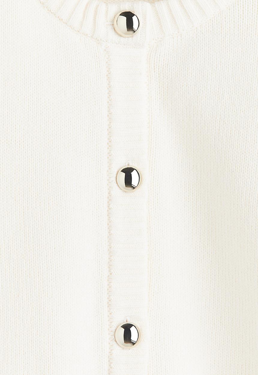 H&M - Short-sleeved cardigan - cream 