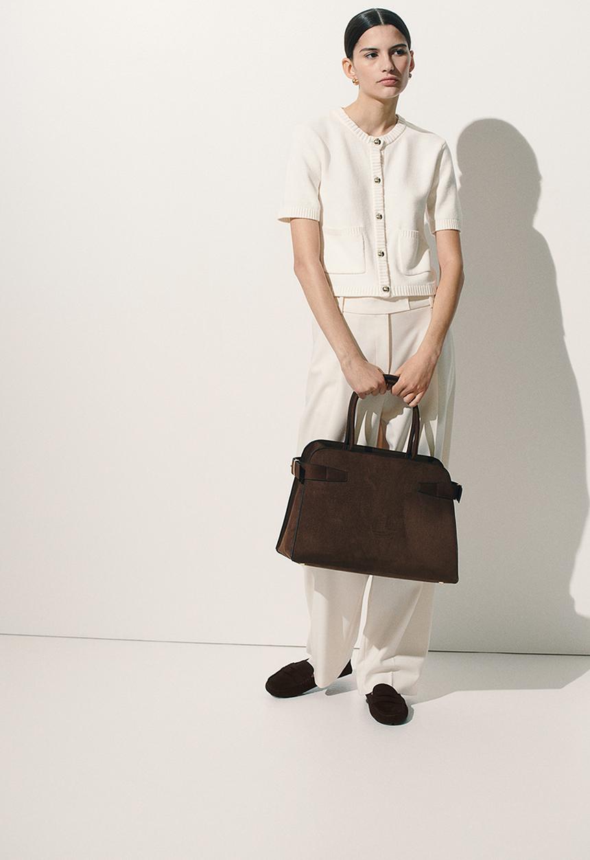 H&M - Short-sleeved cardigan - cream 
