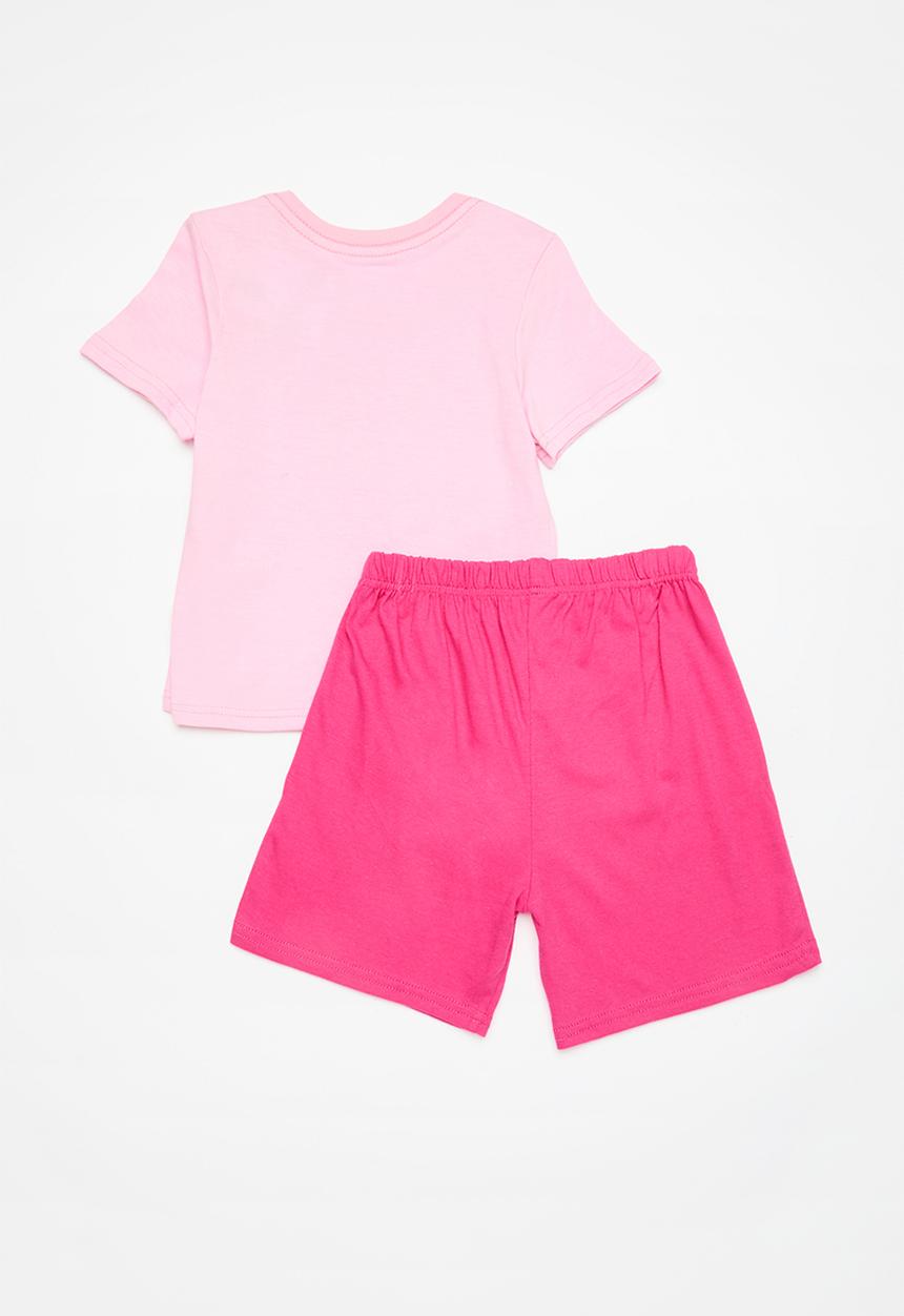 Pop Candy - Pj set with ballerina placement print - pink/cerise