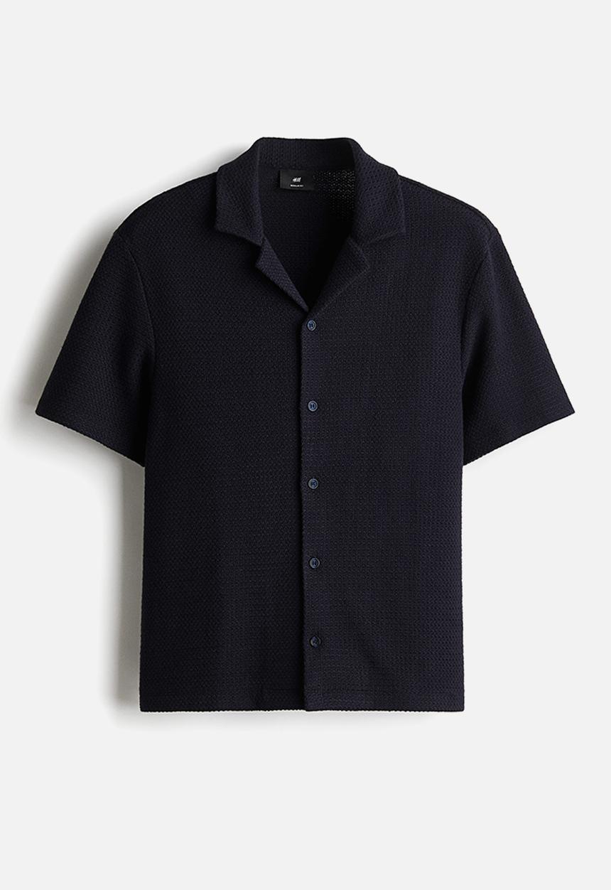 H&M - Regular fit resort shirt - navy blue