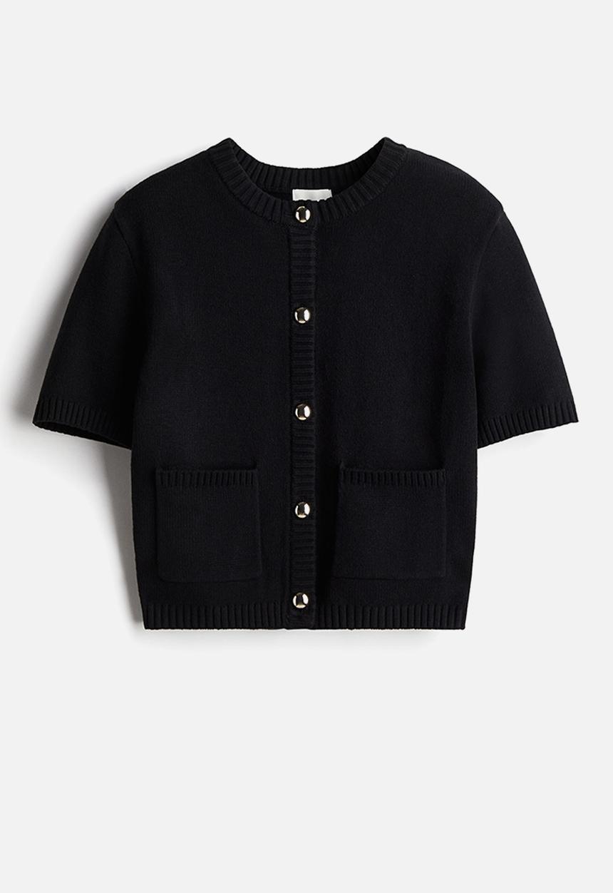 H&M - Short-sleeved cardigan - black