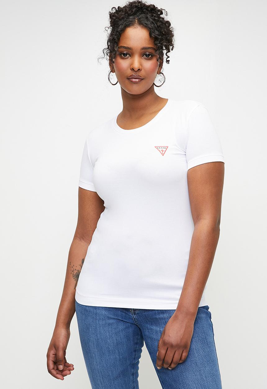 GUESS - Ss Cn Mini Triangle Tee - Pure White