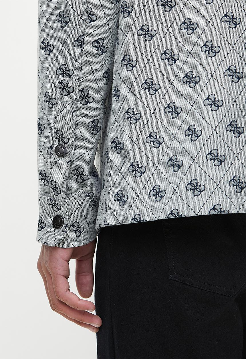 GUESS - Monogram Shacket - Blue 4G Logo Combo