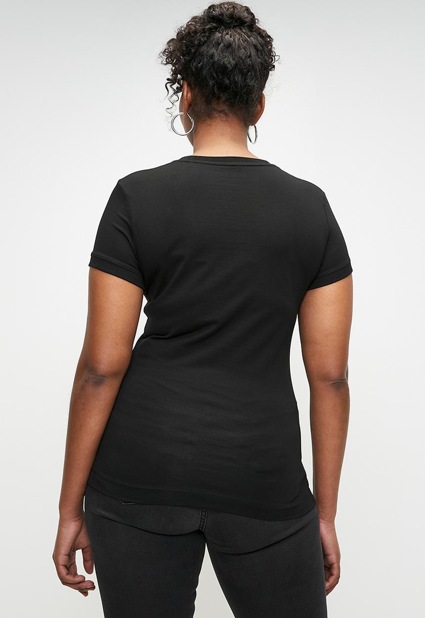 GUESS - Ss Cn Mini Triangle Tee - Jet Black A996