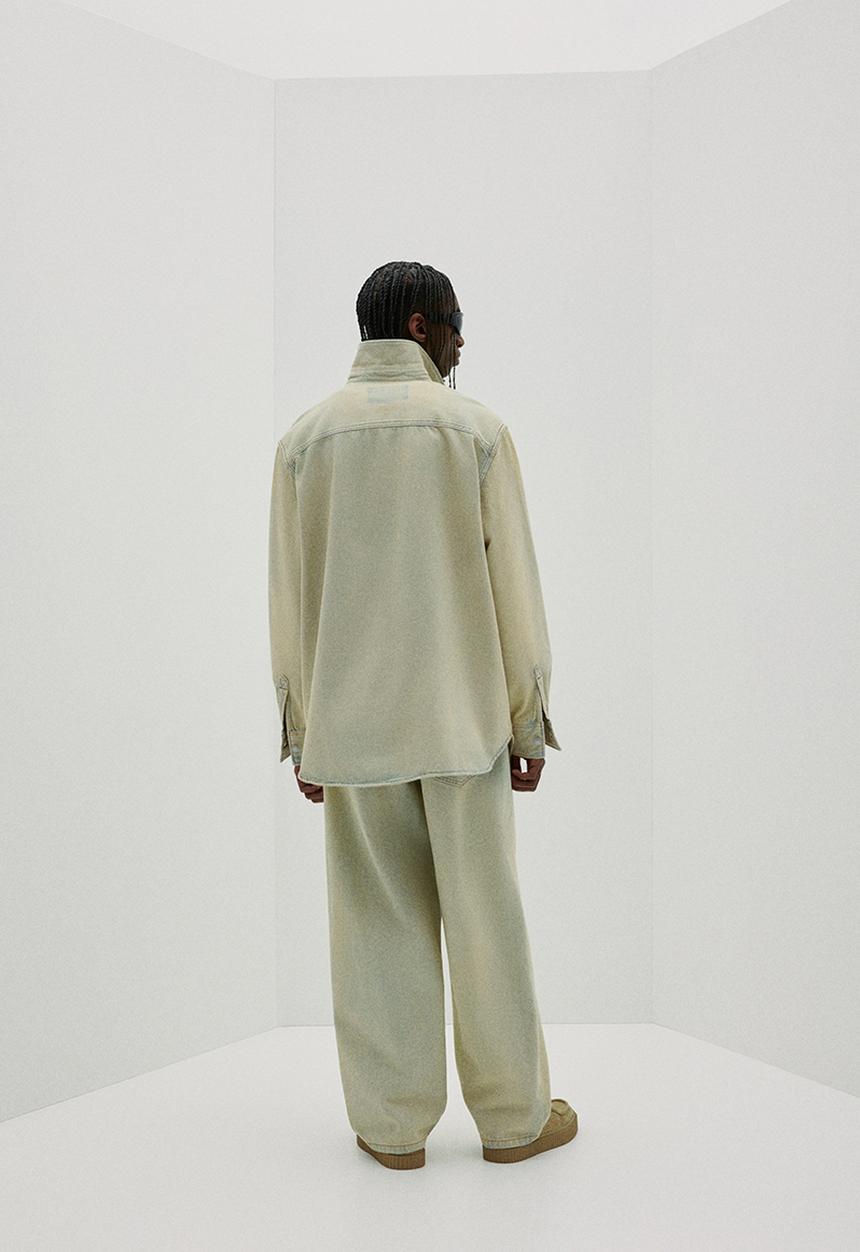 H&M - Oversized fit denim shirt - cream