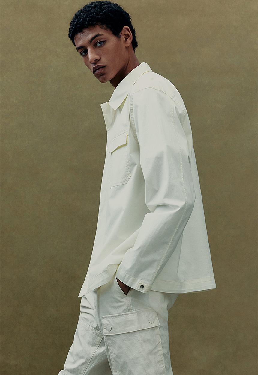 H&M - Regular fit utility overshirt - cream