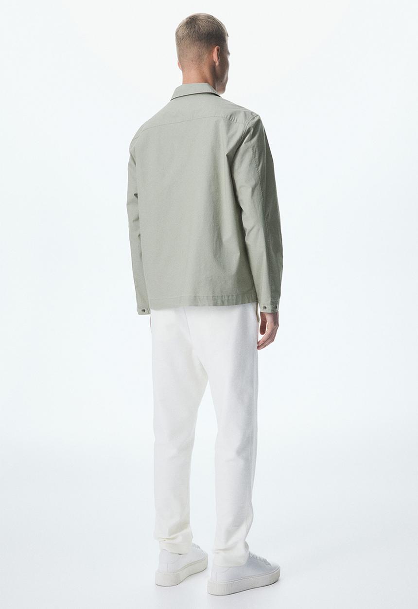 H&M - Regular fit utility overshirt - sage green
