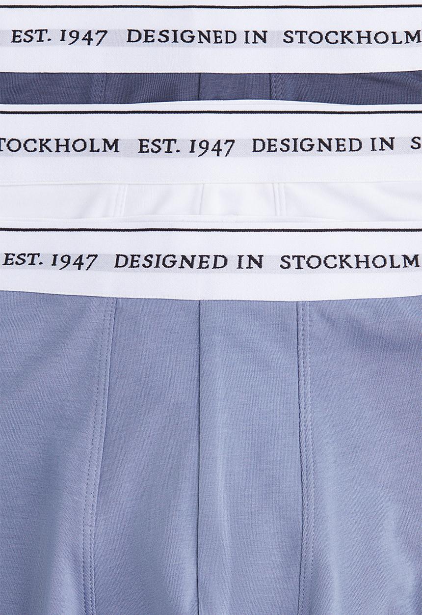 H&M - 3 pack coolmax® short trunks - light blue & white