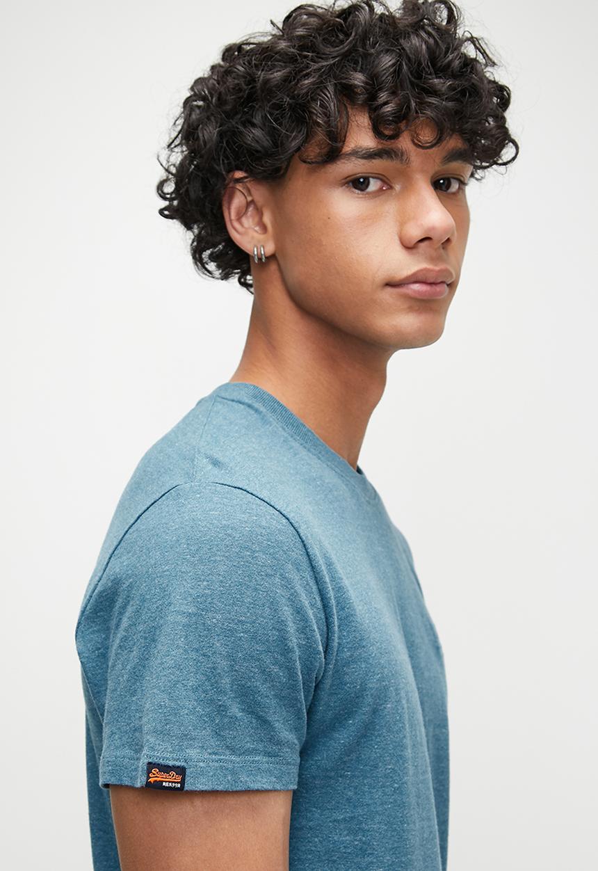 Superdry. - Essential Logo Emb Tee - Alaskan Blue Marl
