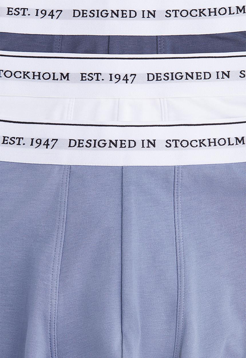 H&M - 3 pack coolmax® mid trunks - light blue & white