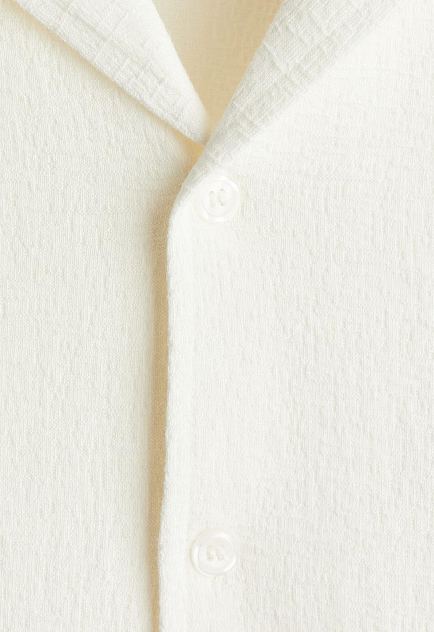 H&M - Regular fit jersey resort shirt - cream