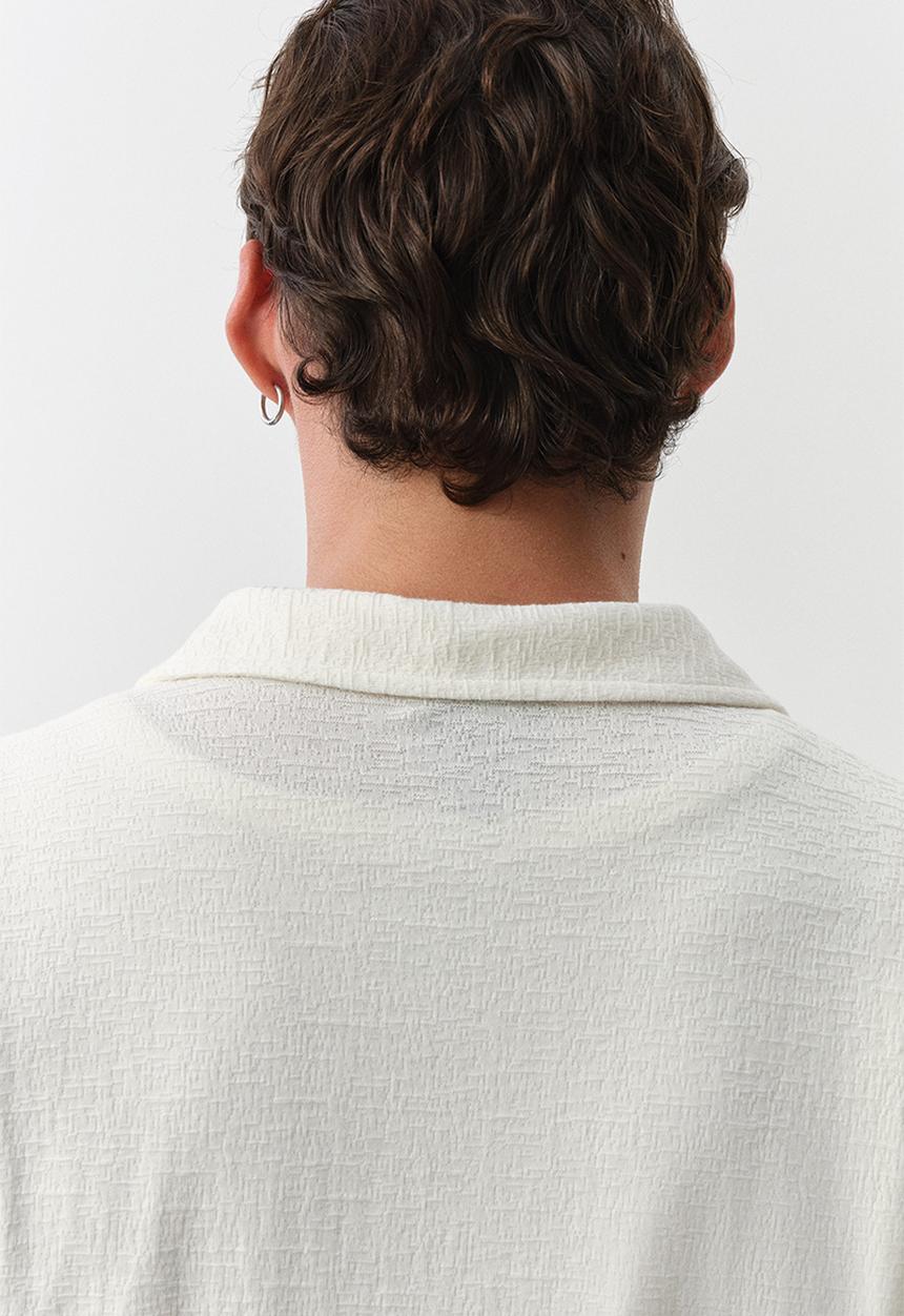 H&M - Regular fit jersey resort shirt - cream