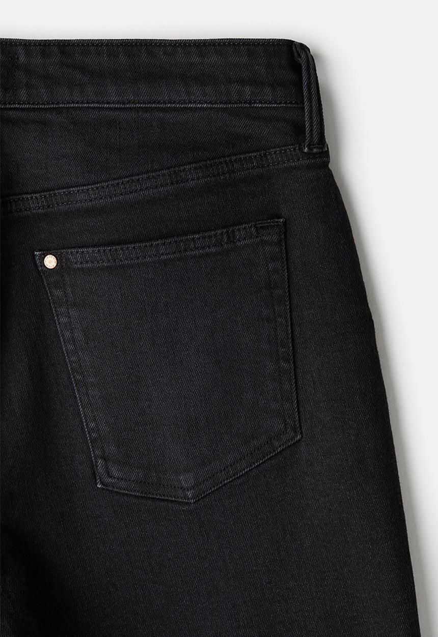 H&M - Slim denim shorts - black