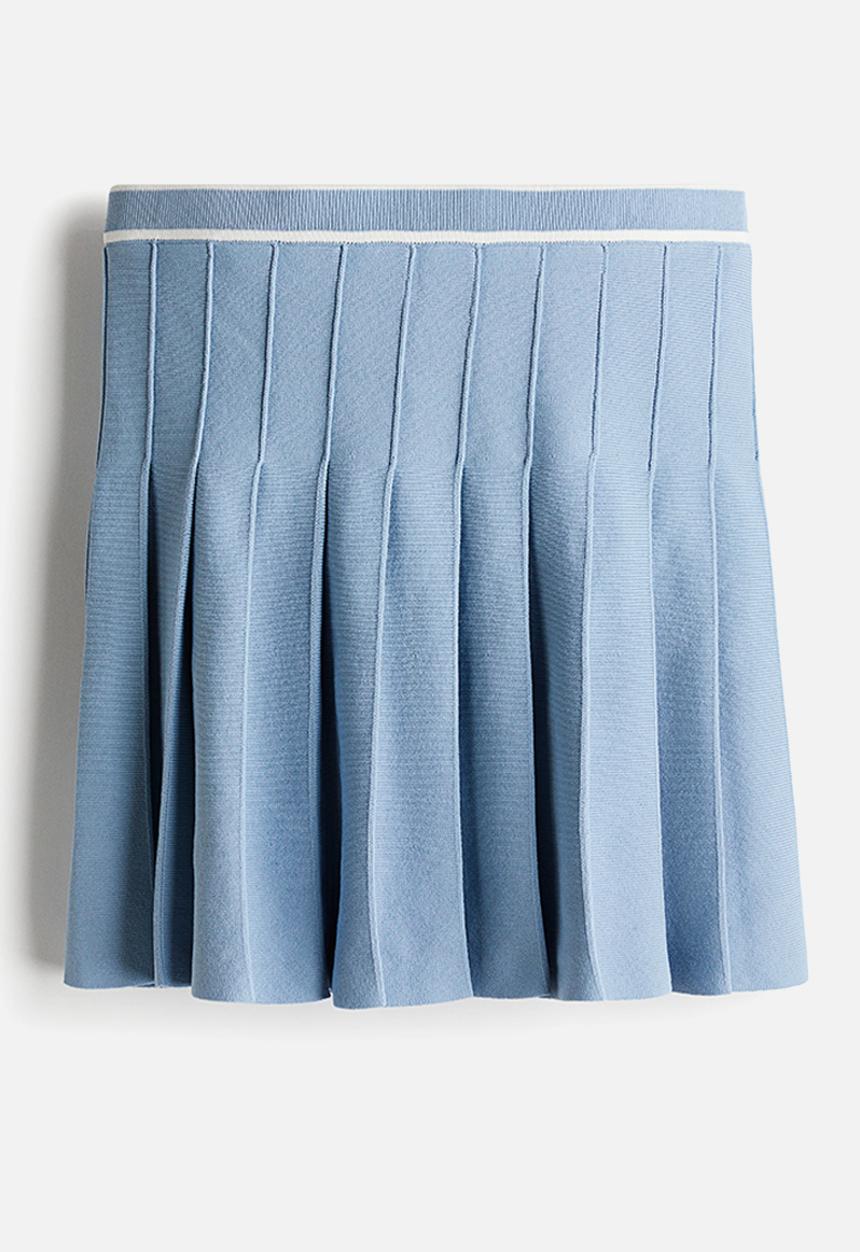 H&M - Pleated skirt - dusty blue