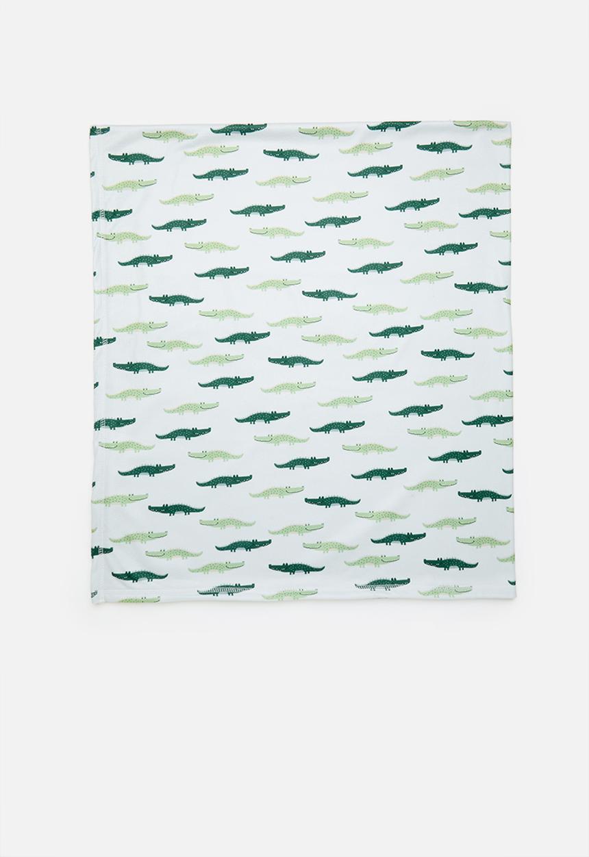 Sixth Floor - Croco fleece blanket - Green