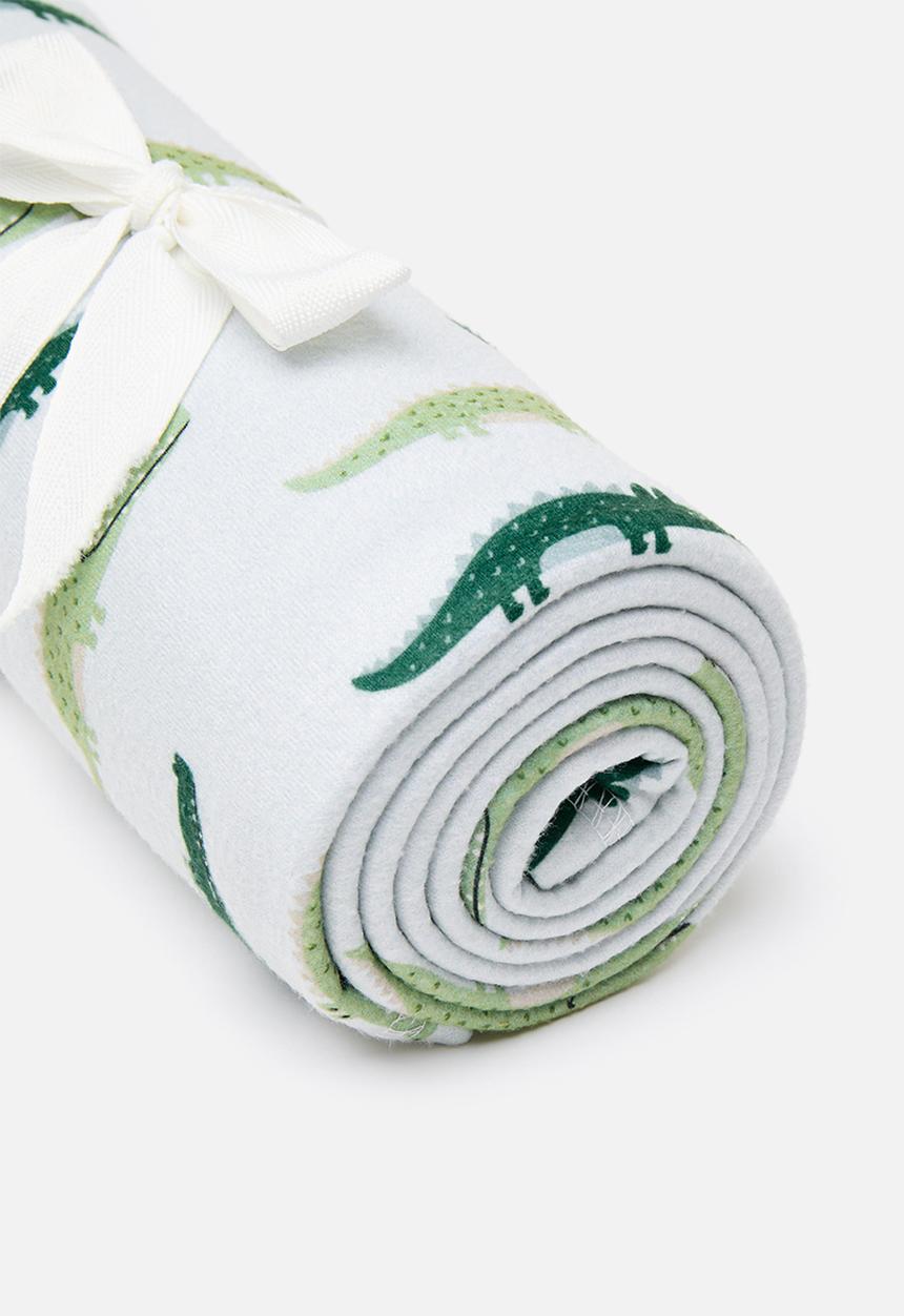 Sixth Floor - Croco fleece blanket - Green