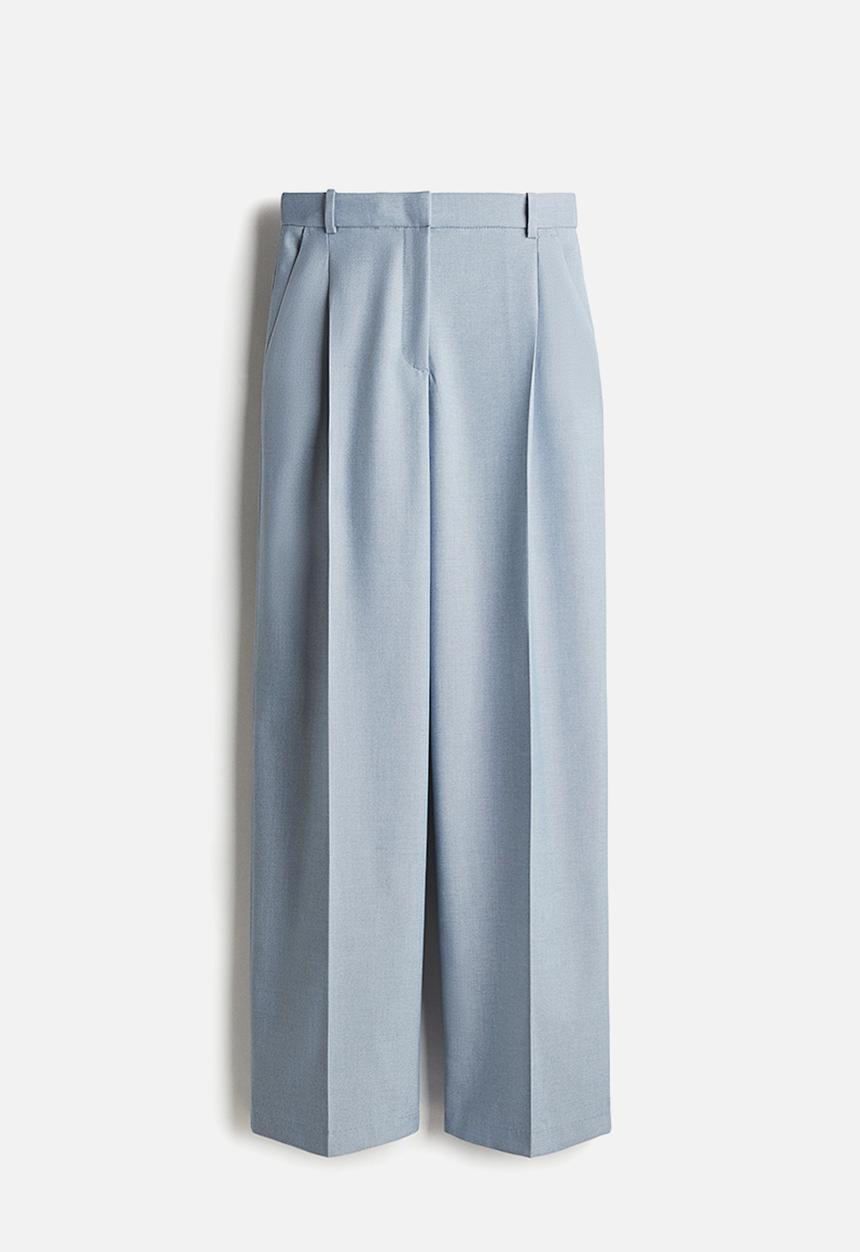H&M - Tailored trousers - light dusty blue