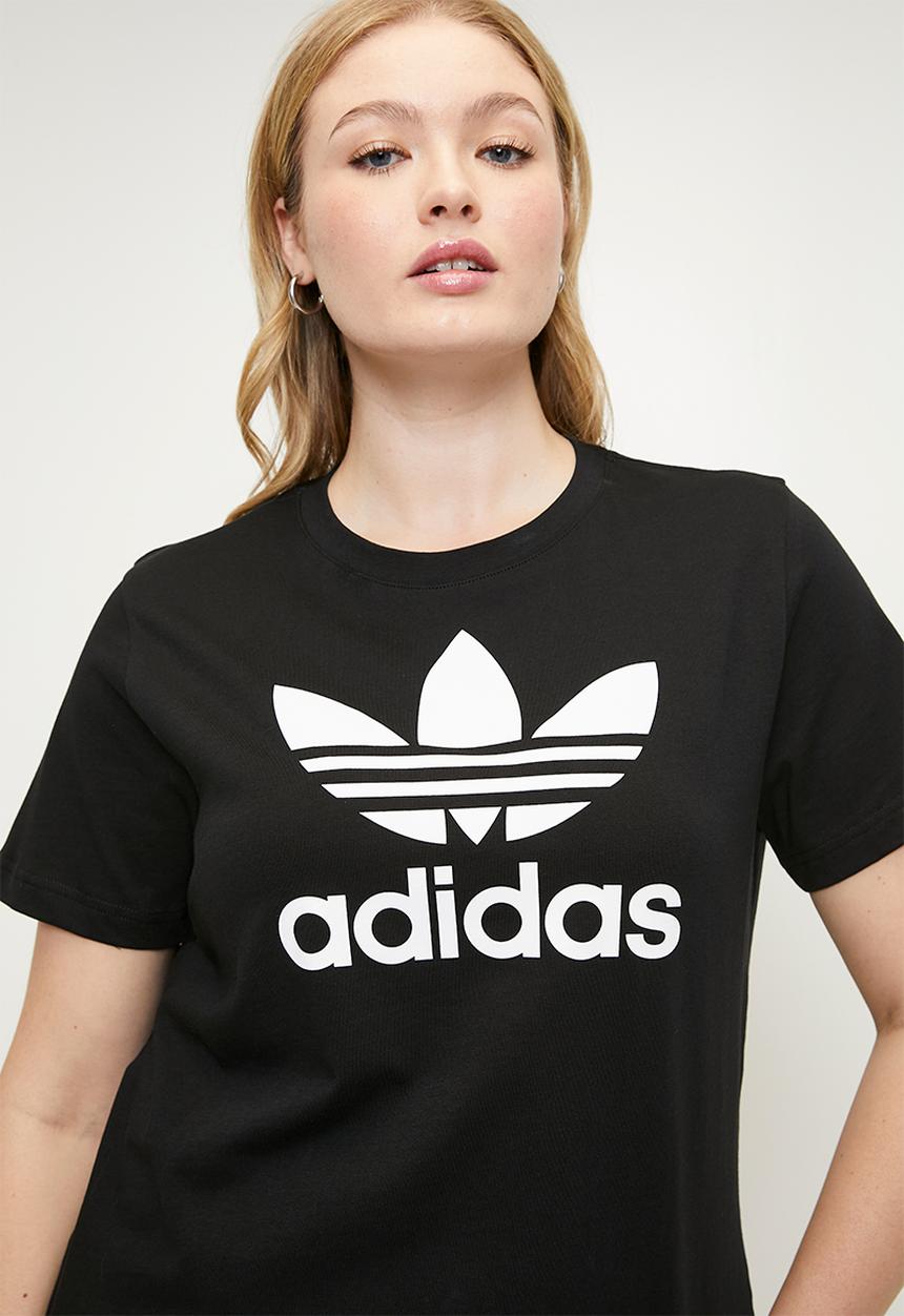 adidas Originals - Plus TREFOIL TEE W  - black