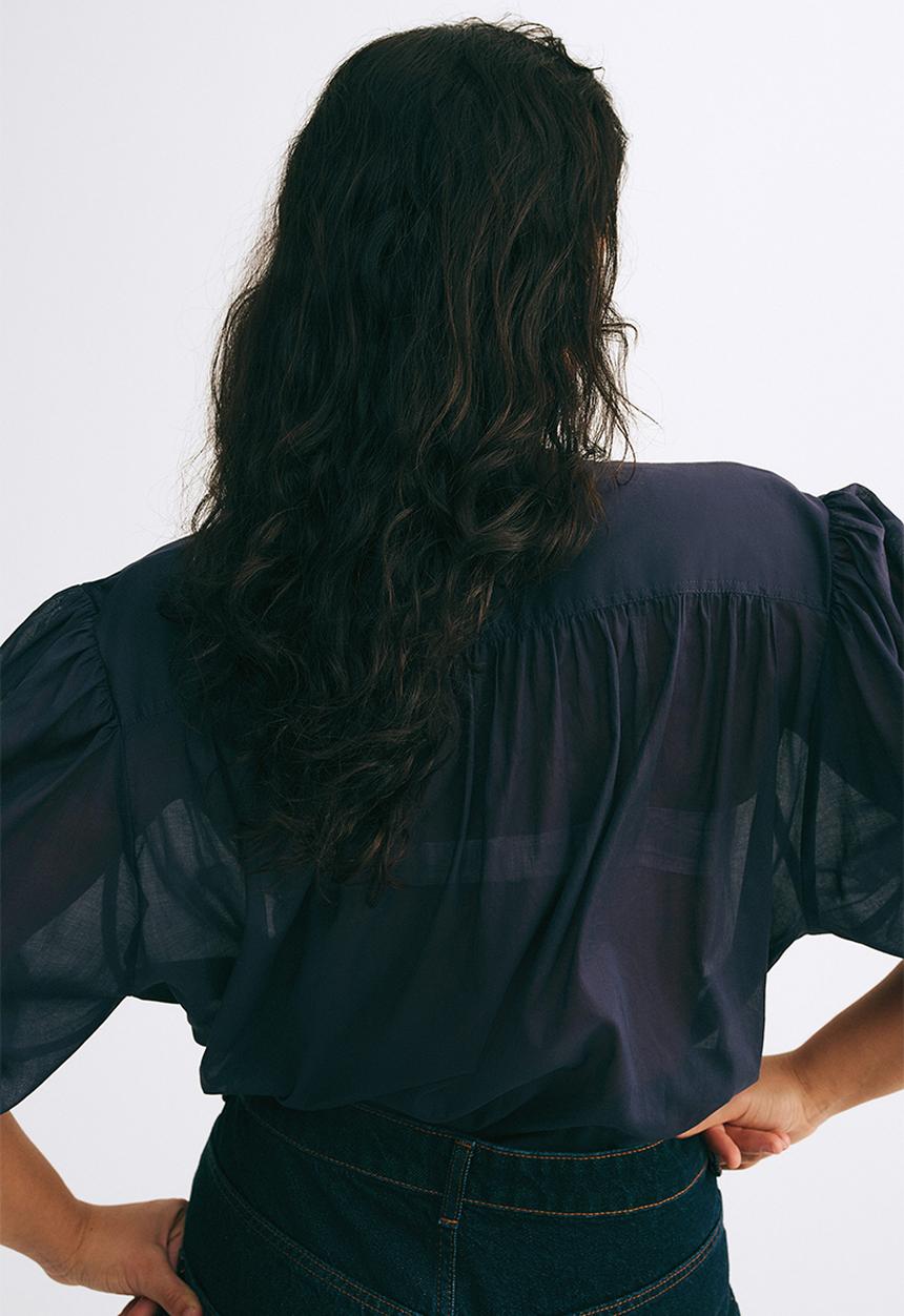 H&M - Cotton blouse - navy blue 