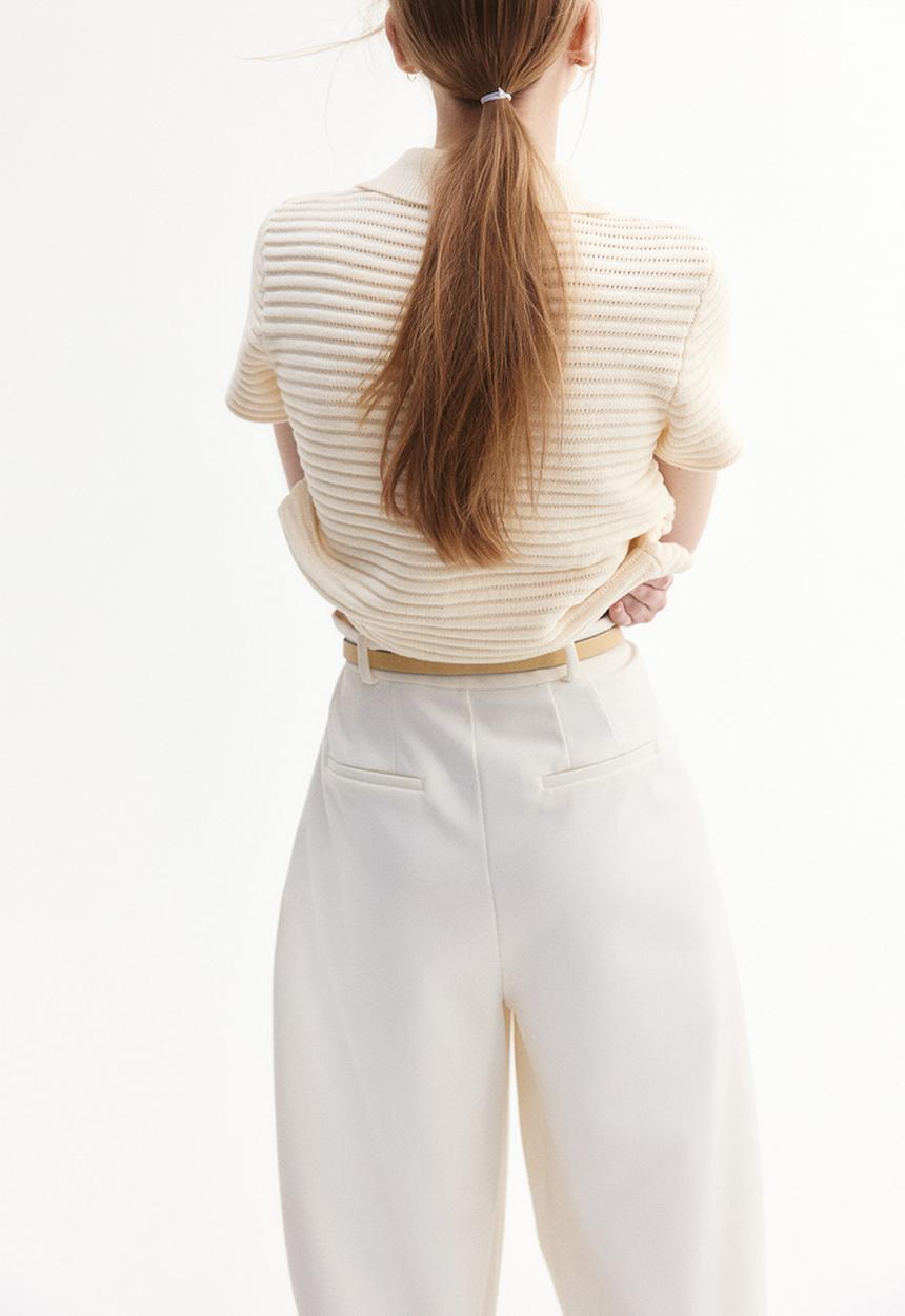 H&M - Collared cardigan - cream