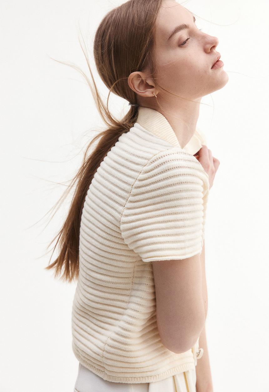 H&M - Collared cardigan - cream