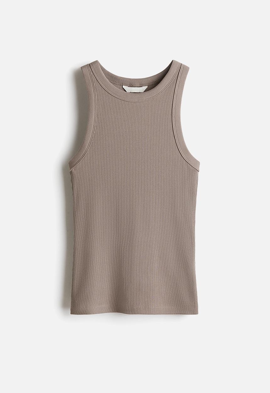 H&M - Ribbed vest top - greige
