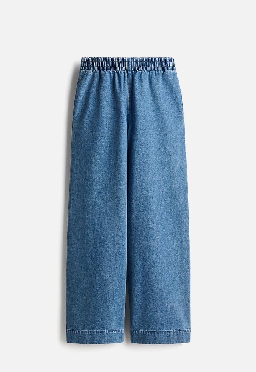H&M - Pull-on denim trousers - light denim blue