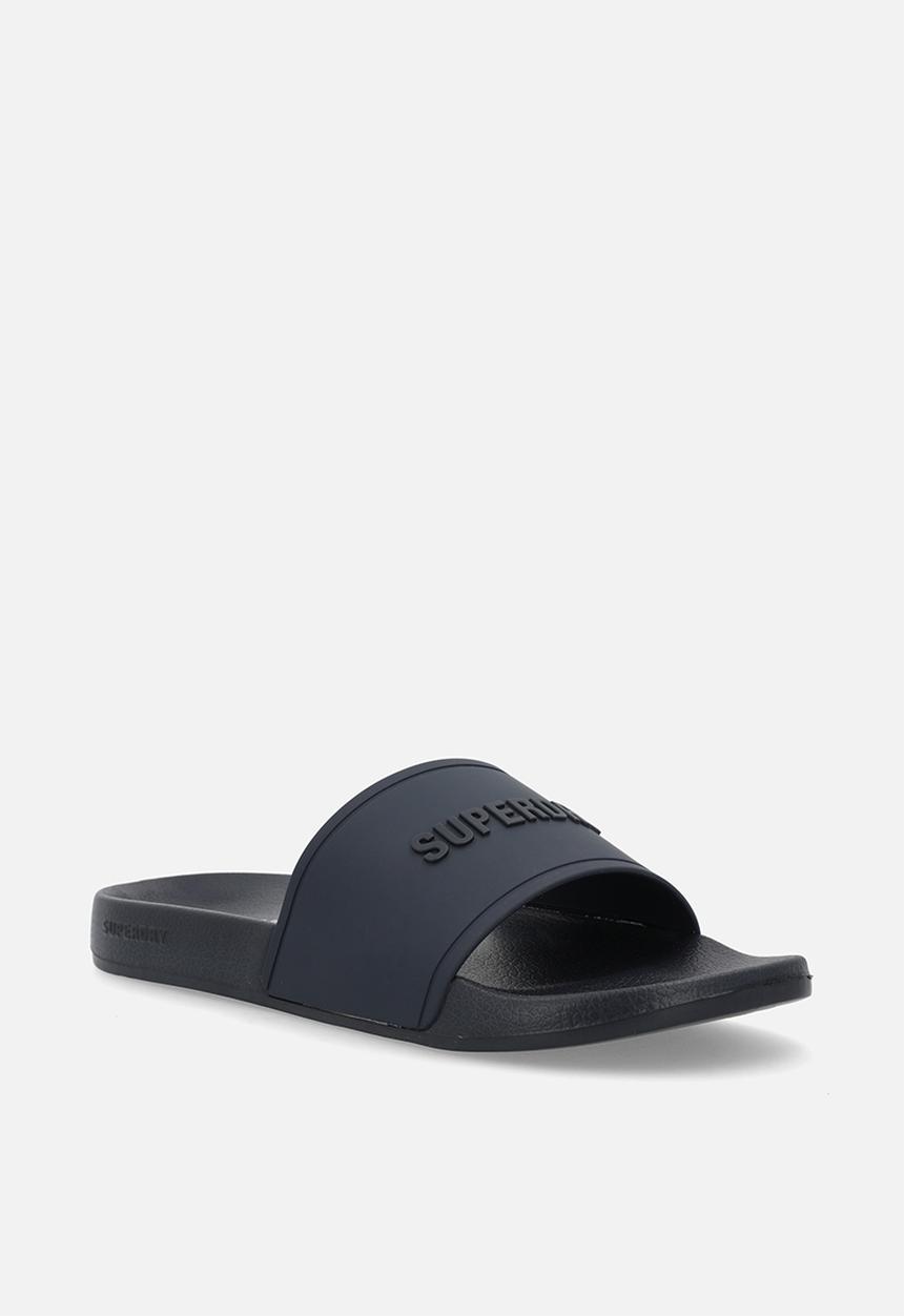 Superdry. - Logo pool slide - Eclipse Navy