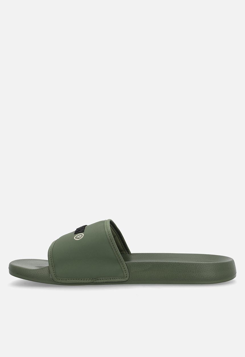 Superdry. - TARP CORE SLIDE - Olive Khaki