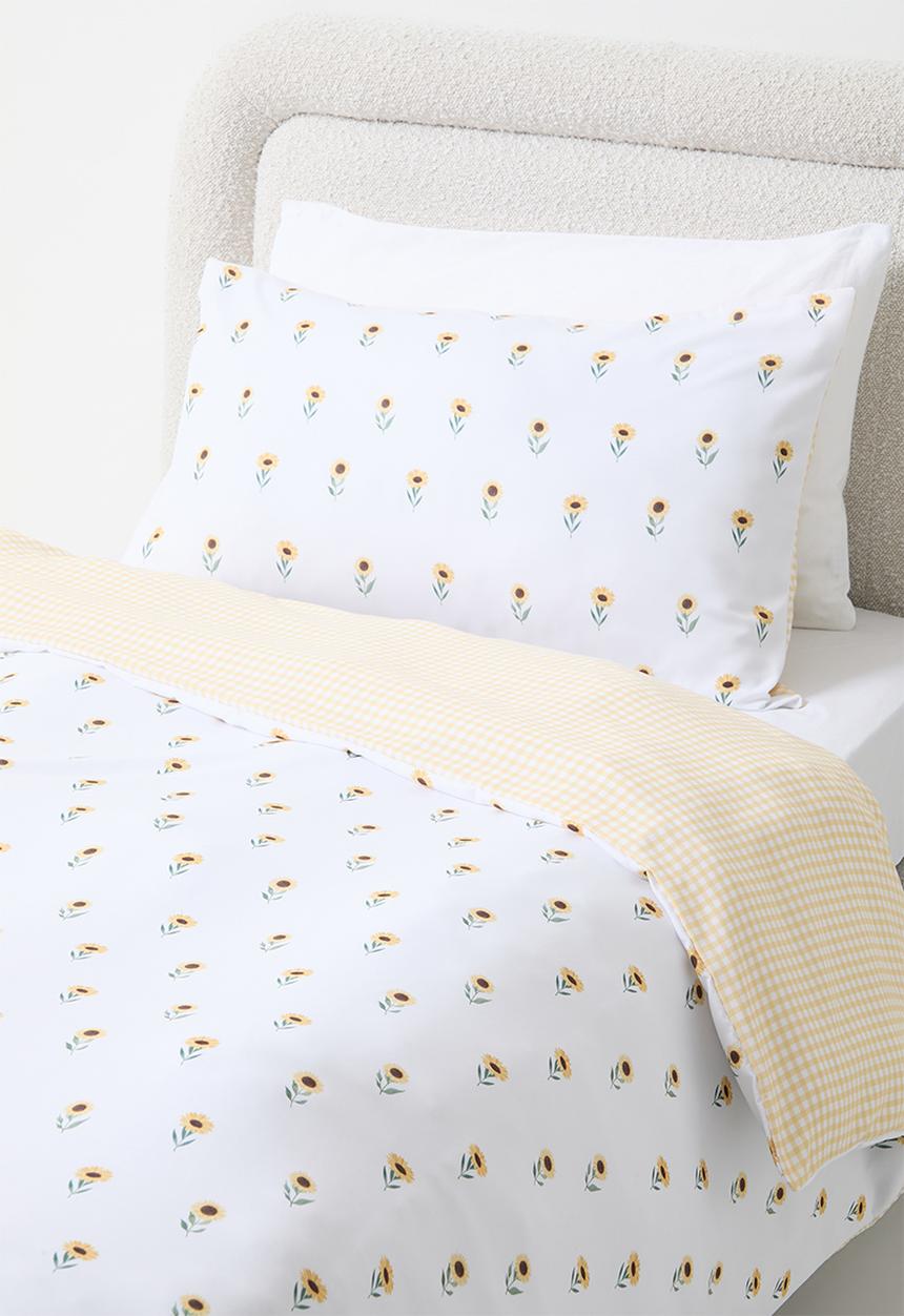 Sixth Floor - Sunflower duvet set - white