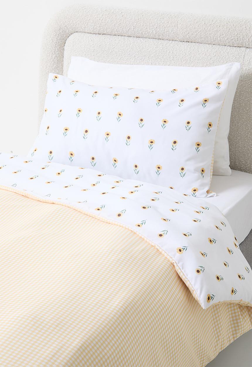 Sixth Floor - Sunflower duvet set - white