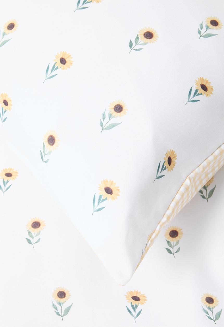 Sixth Floor - Sunflower duvet set - white