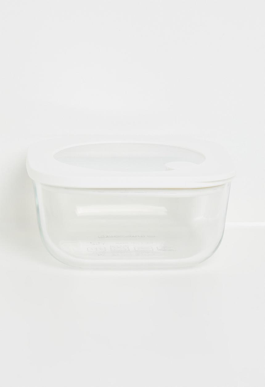 Guzzini - Guzzini Leak Proof Glass Container 965ml - white & clear