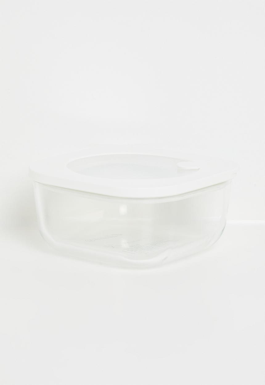 Guzzini - Guzzini Leak Proof Glass Container 965ml - white & clear