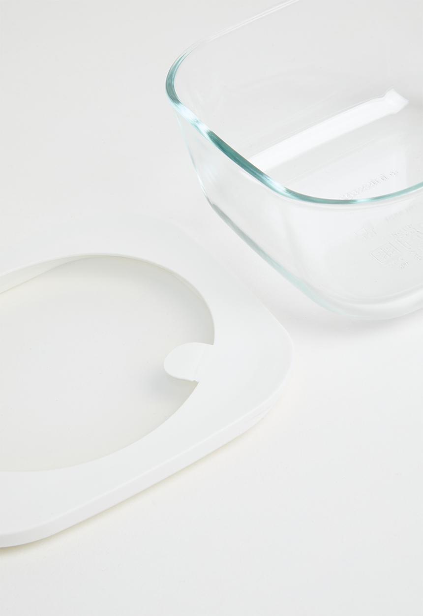 Guzzini - Guzzini Leak Proof Glass Container 1.9L - white & clear