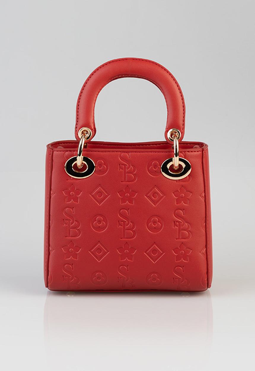 SISSY BOY - Debossed love tote bag - red